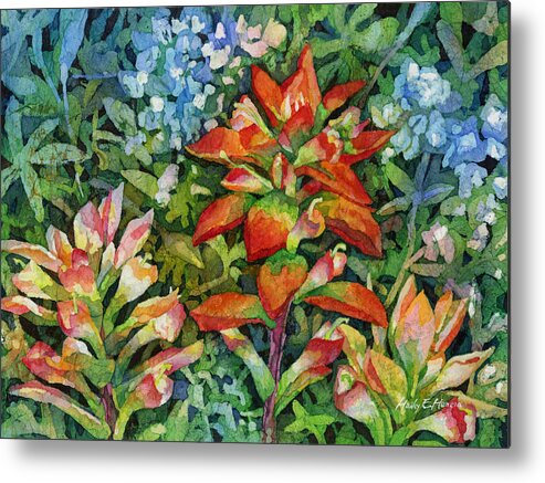Wild Flower Metal Print featuring the painting Indian Paintbrush by Hailey E Herrera