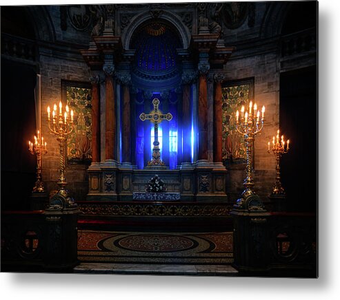 Copenhagen Metal Print featuring the photograph Inside the Marble Church by Bo Nielsen