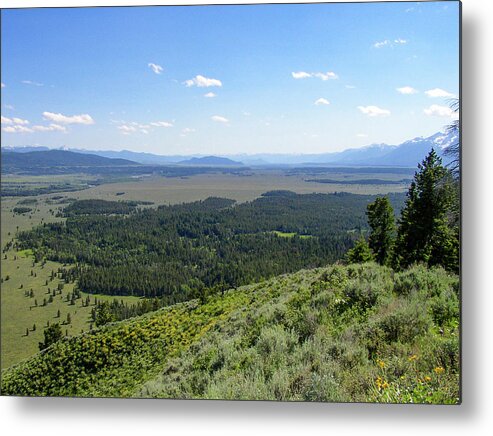 Wyoming Metal Print featuring the photograph Jackson Hole from Signal Mountain by K Bradley Washburn