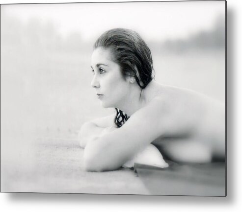 Woman Metal Print featuring the photograph Joanie - At The Beach by DArcy Evans