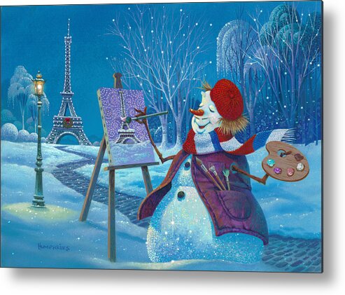 Michael Humphries Metal Print featuring the painting Joyeux Noel by Michael Humphries