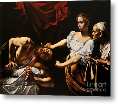 Judith And Holofernes Metal Print By Caravaggio