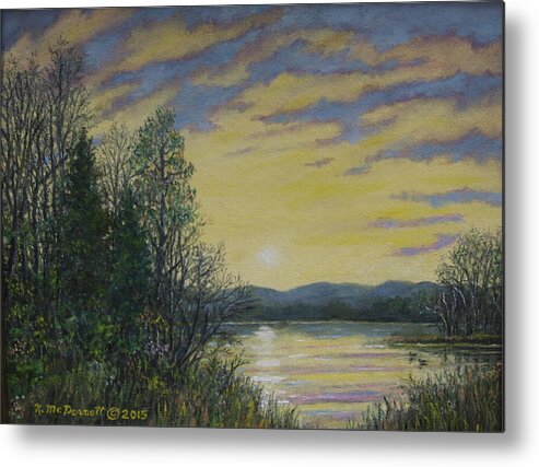 Sunrise Metal Print featuring the painting Lake Dawn by Kathleen McDermott