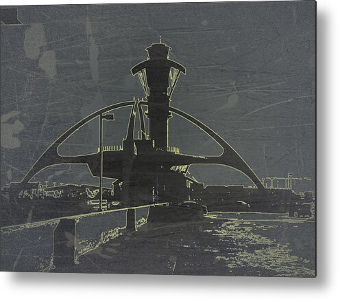  Metal Print featuring the photograph LAX Grey by Naxart Studio