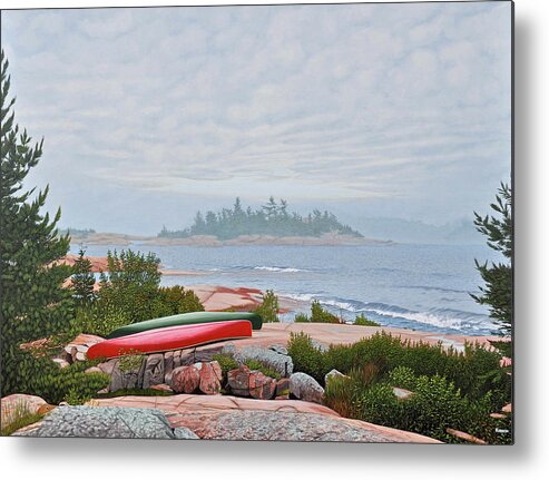 Georgian Bay Metal Print featuring the painting Le Hayes Island by Kenneth M Kirsch