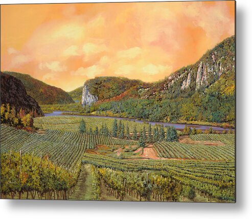 Vineyard Metal Print featuring the painting Le Vigne Nel 2010 by Guido Borelli