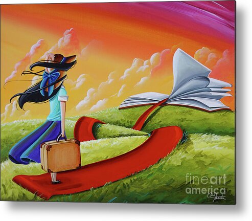 Book Metal Print featuring the painting Life Is An Open Book by Cindy Thornton