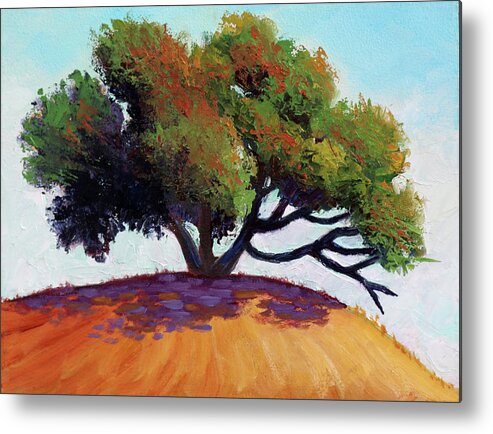 Tree Metal Print featuring the painting Live Oak Tree by Kevin Hughes
