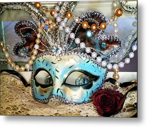 Mask Metal Print featuring the photograph Look deeper by Camille Lopez