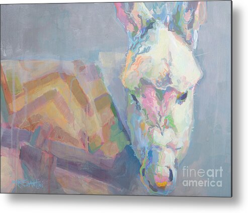 Donkey Metal Print featuring the painting Louie by Kimberly Santini