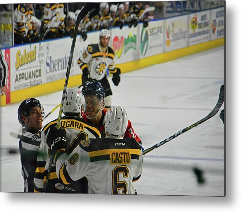 Sports Metal Print featuring the photograph Love on Ice by Mike Martin