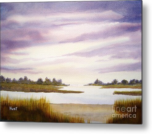North Carolina Metal Print featuring the painting Low Tide by Shirley Braithwaite Hunt