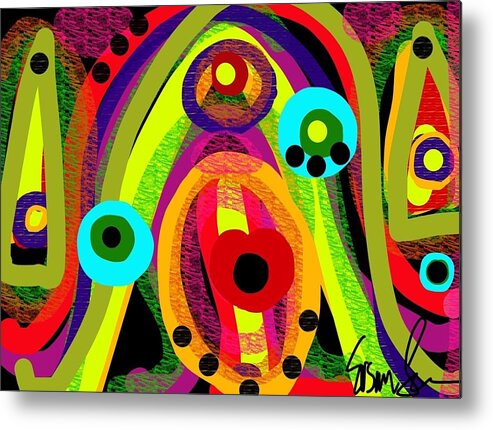 susan Fielder Lush For Life Abstract Metal Print featuring the digital art Lush for Life by Susan Fielder