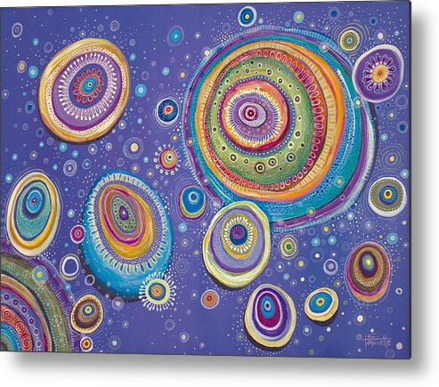 Cosmos Metal Print featuring the painting Magnetic by Tanielle Childers