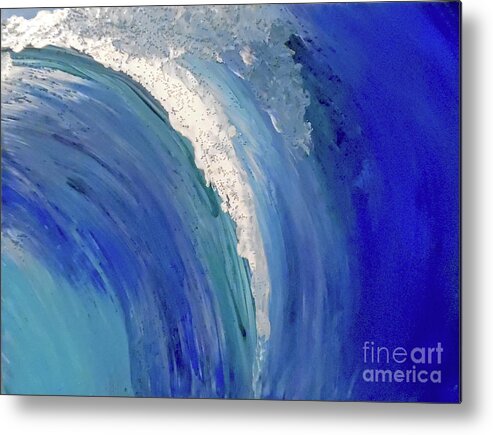 Wave Metal Print featuring the painting Make Waves by Jilian Cramb - AMothersFineArt