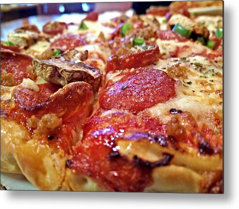 Pizza Metal Print featuring the photograph Mama Lido's Pizza by Robert Knight