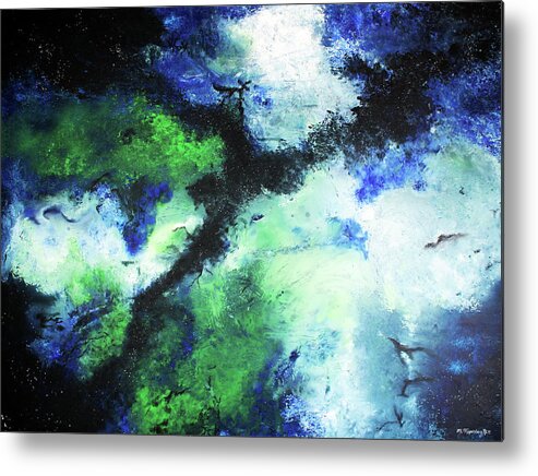 Abstract Metal Print featuring the painting Matthew's Odyssey by Melissa Toppenberg