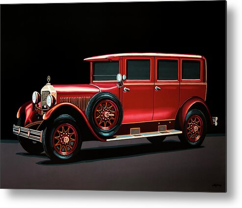 Mercedes-benz Typ 300 Metal Print featuring the painting Mercedes-Benz Typ 300 Pullman Limousine 1926 Painting by Paul Meijering