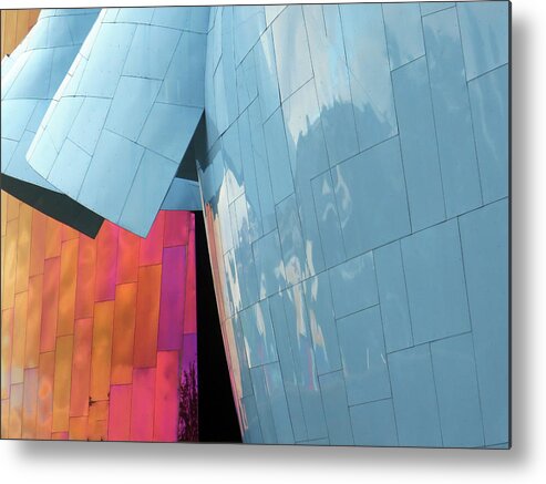 Abstract Metal Print featuring the photograph Mo-Pop Reflections by Rick Locke - Out of the Corner of My Eye