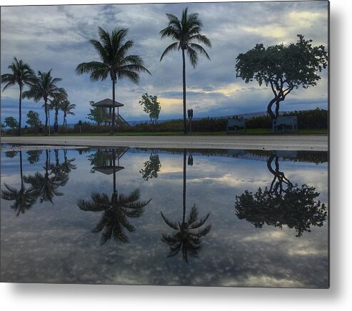 Florida Metal Print featuring the photograph Morning Reflection Delray Beach Florida by Lawrence S Richardson Jr