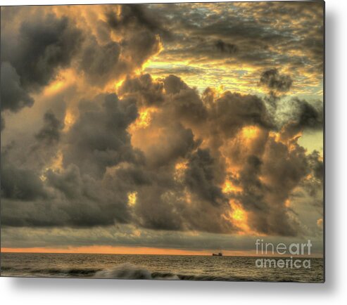Sunrise Metal Print featuring the photograph Myrtle Beach Seascape by Jeff Breiman