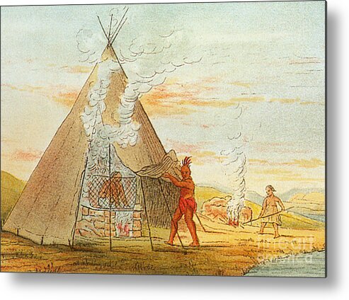 Medical Metal Print featuring the photograph Native American Indian Sweat Lodge by Science Source