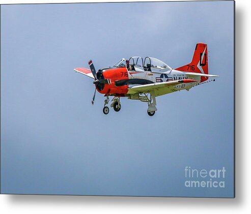 Navy Metal Print featuring the photograph Navy Trainer #1 by Tom Claud