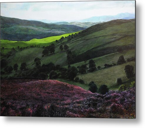 Landscape Metal Print featuring the painting Near Llangollen by Harry Robertson