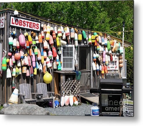 Buoys Metal Print featuring the photograph New England Lobster Shack by Cathy Donohoue