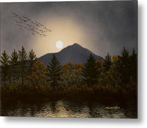 Mountains Metal Print featuring the painting Night Calls by Frank Wilson