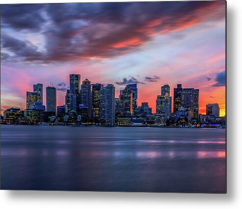 Boston Metal Print featuring the photograph Night on the Town by Rob Davies