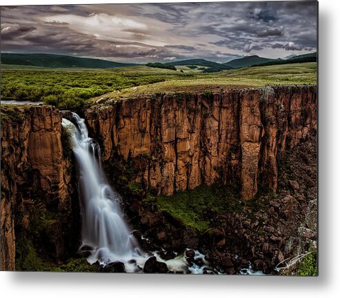 Sky Metal Print featuring the photograph North Clear creek falls by Jeff Niederstadt