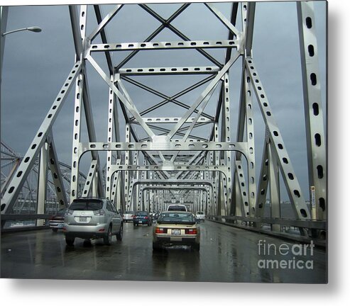 Bridge Metal Print featuring the photograph Northbound Carquinez Bridge by James B Toy