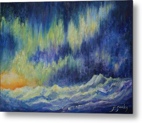 Northern Lights Metal Print featuring the painting Northern Experience by Jo Smoley