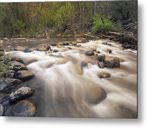 00176720 Metal Print featuring the photograph Oak Creek At Grasshopper Point Sedona by Tim Fitzharris