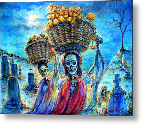 Ofrendas Metal Print featuring the painting Ofrendas by Heather Calderon