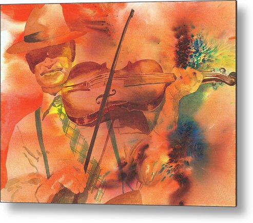Tara Moorman Watercolors Metal Print featuring the painting Orange Blossom Special by Tara Moorman