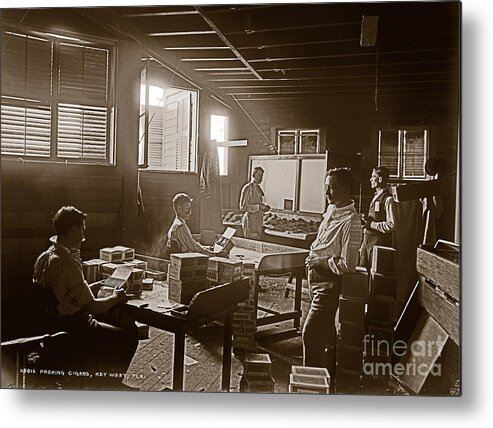 Cigars Metal Print featuring the photograph Packing Cigars Key West Florida by Lone Palm Studio