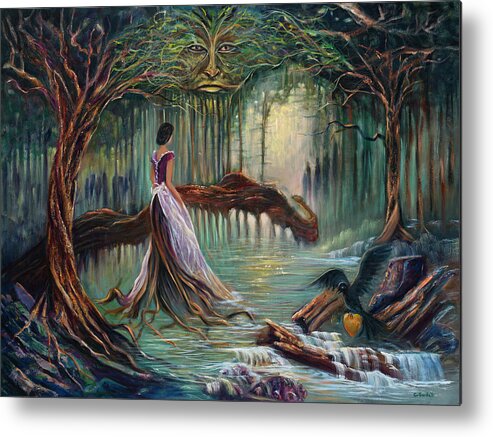 Woman Metal Print featuring the painting Passage by Claudia Goodell
