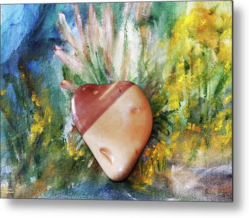 Augusta Stylianou Metal Print featuring the photograph Pebble Heart by Augusta Stylianou