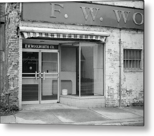 Fine Art Metal Print featuring the photograph Please Use Front Entrance by Rodney Lee Williams