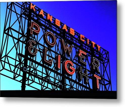 Neon Metal Print featuring the photograph Power and Some Light by Christopher McKenzie