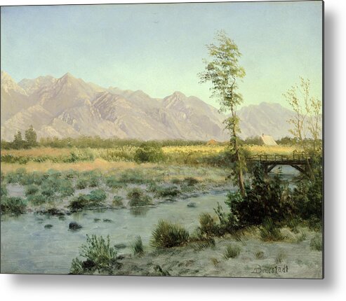 Prairie Metal Print featuring the painting Prairie Landscape by Albert Bierstadt