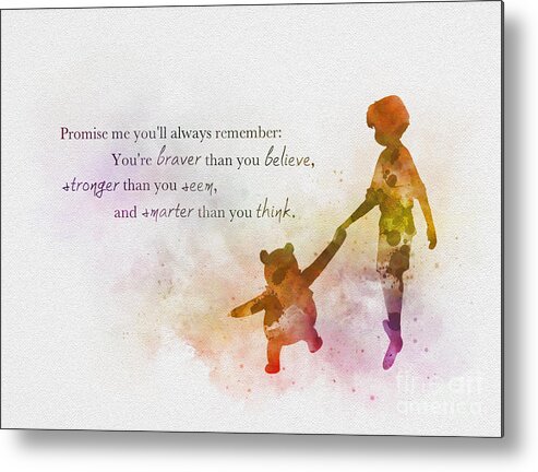Disney Metal Print featuring the mixed media Promise me you'll always Remember by My Inspiration