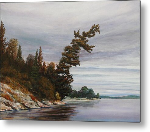 Landscape Metal Print featuring the painting Ptarmigan Bay by Ruth Kamenev