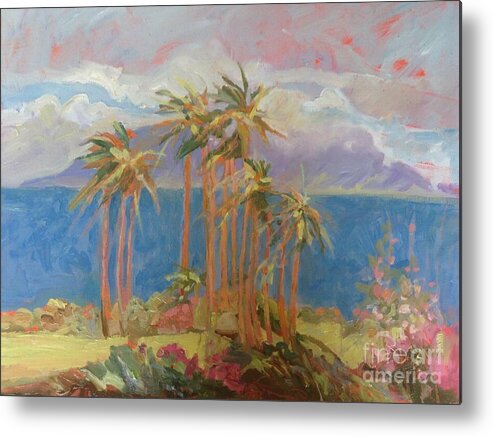 Landcape Metal Print featuring the painting Pualani Ranch View by Diane Renchler