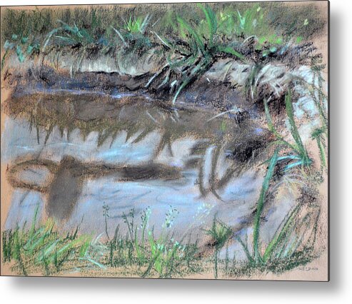 Art Metal Print featuring the painting Puddle by Christopher Reid