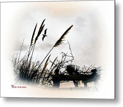 And Metal Print featuring the photograph REEDS and SEA by A L Sadie Reneau