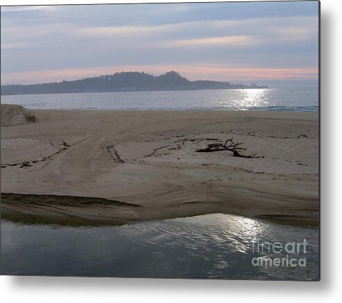Carmel River Beach Metal Print featuring the photograph River and Ocean by James B Toy