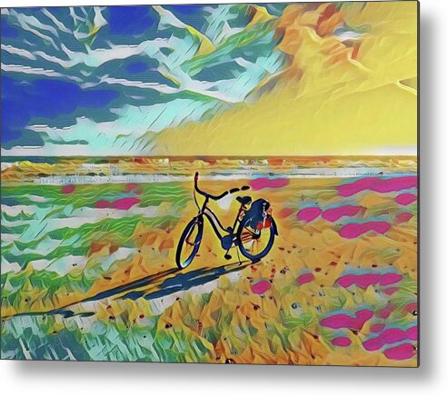 Beach Metal Print featuring the photograph Rollin' Away by Sherry Kuhlkin